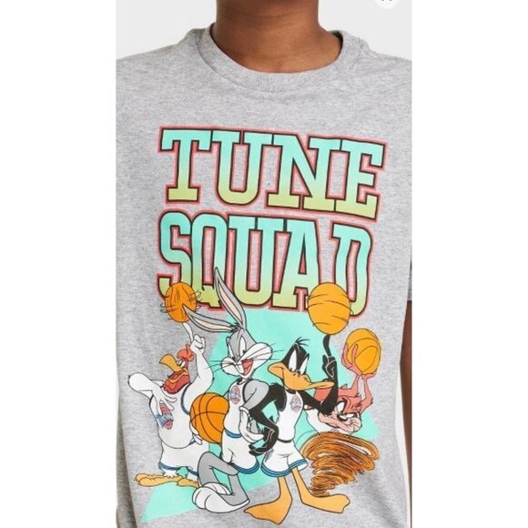 Boys' Space Jam Tune Squad Short Sleeve Graphic T-Shirt - Light Gray Med - Picture 4 of 4